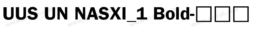 UUS UN NASXI_1 Bold字体转换